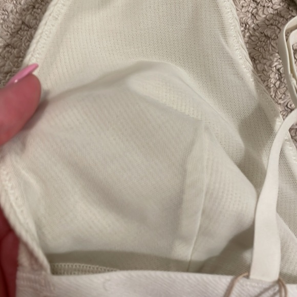 NWT SKIMS WHITE COTTON PLUNGE BRALETTE 2.0 - Picture 7 of 9